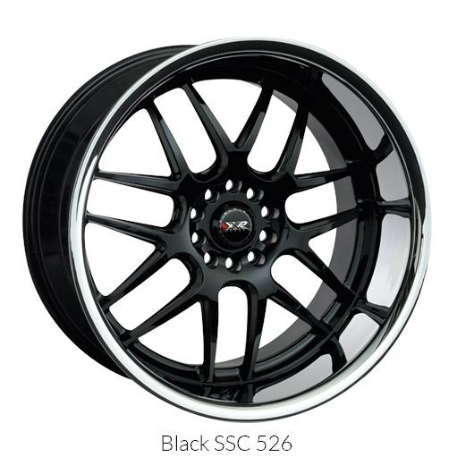 XXR 526 Chrominum Black w/ Machined Lip Wheels for 2014-2017 INFINITI Q50, Q50S, Q50 HYBRID AWD [RWD Only] - 17x9 35 mm - 17" - (2017 2016 2015 2014)