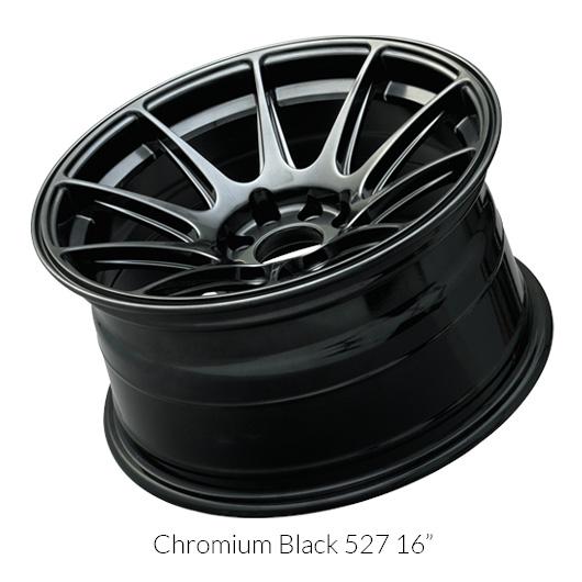 XXR 527 Chromium Black Wheels for 1990-1996 NISSAN 300ZX - 17x8.25 25 mm - 17" - (1996 1995 1994 1993 1992 1991 1990)