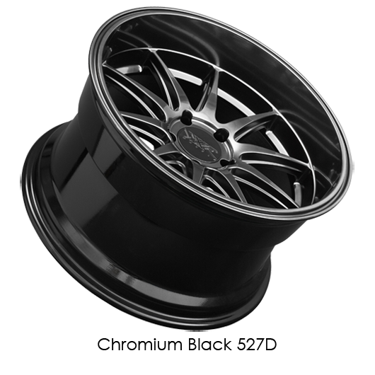 XXR 527D Chromium Black Wheels for 2017-2018 GENESIS G80 - 18x9 35 mm - 18" - (2018 2017)