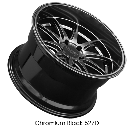 XXR 527D Chromium Black Wheels for 2014-2018 INFINITI Q70 [RWD Only] - 20x9 35 mm - 20" - (2018 2017 2016 2015 2014)