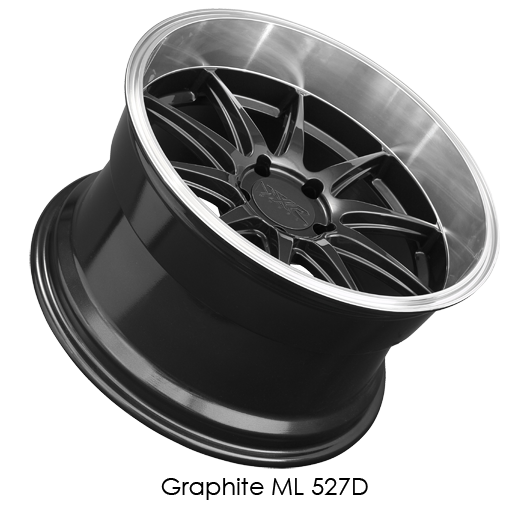 XXR 527D Graphite with Machined Lip Wheels for 2016-2017 LEXUS RC200T - 18x9 35 mm - 18" - (2017 2016)