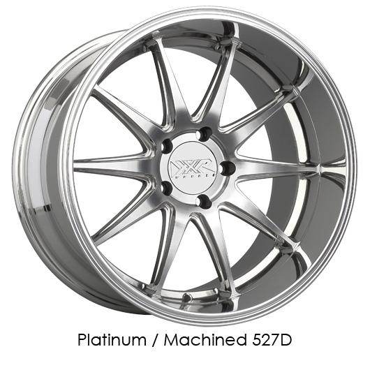 XXR 527D Platinum with Machined Lip Wheels for 2011-2014 FORD EDGE - 20x9 35 mm - 20" - (2014 2013 2012 2011)