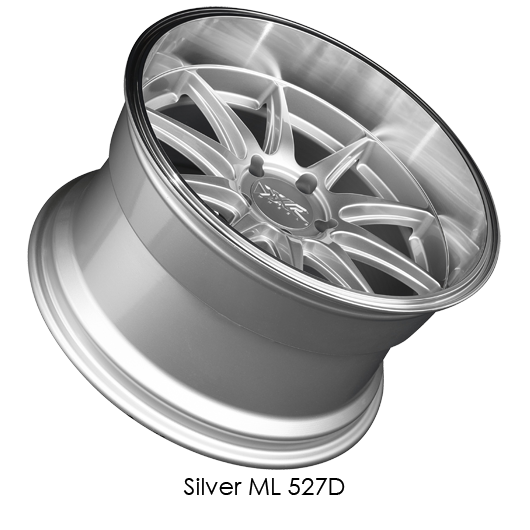 XXR 527D Silver with Machined Lip Wheels for 1999-2005 MERCURY MOUNTAINEER - 18x9 35 mm - 18" - (2005 2004 2003 2002 2001 2000 1999)