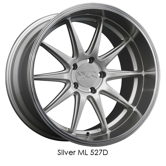 XXR 527D Silver with Machined Lip Wheels for 2009-2013 INFINITI G37X SEDAN [AWD Only] - 20x9 35 mm - 20" - (2013 2012 2011 2010 2009)