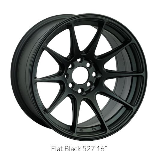 XXR 527 Flat Black Wheels for 2016-2018 LEXUS IS300 - 17x8.25 35 mm - 17" - (2018 2017 2016)