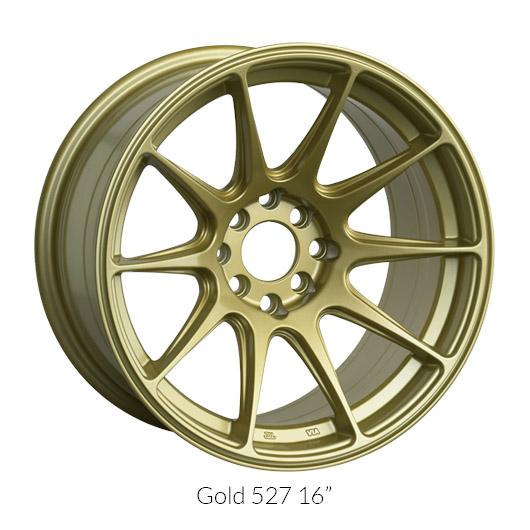 XXR 527 Gold Wheels for 2017-2018 GENESIS G80 - 18x8.75 35 mm - 18" - (2018 2017)