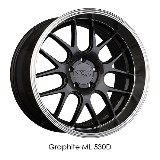 XXR 530D Graphite with Machined Lip Wheels for 2007-2018 LINCOLN MKX - 18x9 35 mm - 18" - (2018 2017 2016 2015 2014 2013 2012 2011 2010 2009 2008 2007)