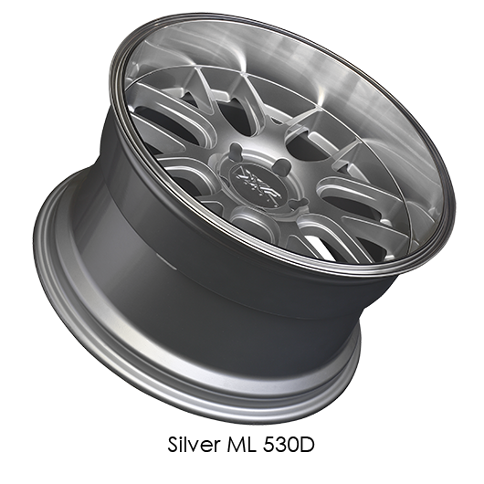 XXR 530D Silver with Machined Lip Wheels for 2006-2014 LEXUS IS350 [RWD Only] - 18x9 35 mm - 18" - (2014 2013 2012 2011 2010 2009 2008 2007 2006)