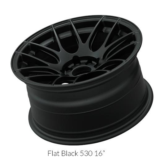 XXR 530 Flat Black Wheels for 1997-2001 ACURA INTEGRA TYPE-R - 17x7 35 mm - 17" - (2001 2000 1999 1998 1997)