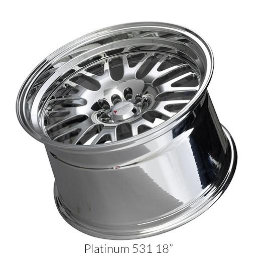 XXR 531 Platinum Wheels for 2012-2014 AUDI A6 - 18x8.5 35 mm - 18" - (2014 2013 2012)