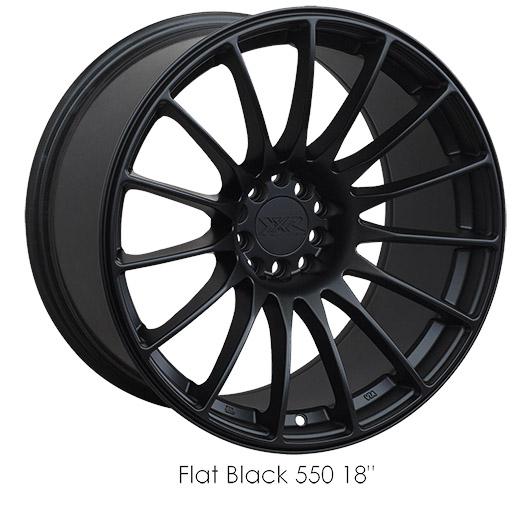 XXR 550 Flat Black Wheels for 2011-2014 CHRYSLER 200 LIMITED, S, LX, TOURING - 17x8.25 36 mm - 17" - (2014 2013 2012 2011)