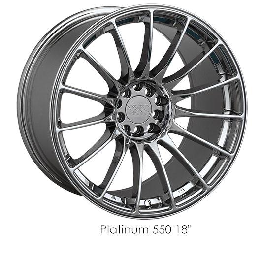 XXR 550 Platinum Wheels for 2002-2006 INFINITI Q45 - 18x8.75 36 mm - 18" - (2006 2005 2004 2003 2002)