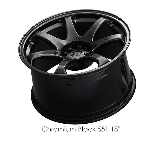 XXR 551 Chromium Black Wheels for 2011-2018 FORD EXPLORER - 17x9.25 36 mm - 17" - (2018 2017 2016 2015 2014 2013 2012 2011)