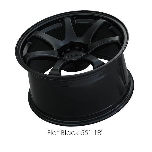 XXR 551 Flat Black Wheels for 2014-2019 ACURA MDX - 18x8.75 36 mm - 18" - (2019 2018 2017 2016 2015 2014)