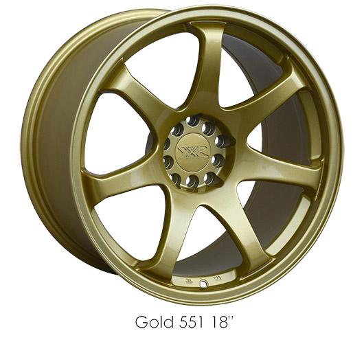 XXR 551 Gold Wheels for 2001-2006 ACURA MDX - 17x8.25 36 mm - 17" - (2006 2005 2004 2003 2002 2001)