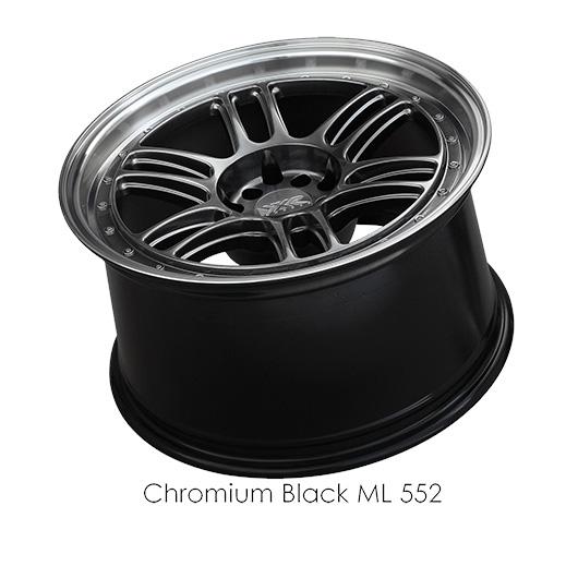 XXR 552 Chromium Black Wheels for 1994-2001 CHRYSLER LHS - 18x8.5 36 mm - 18" - (2001 2000 1999 1998 1997 1996 1995 1994)