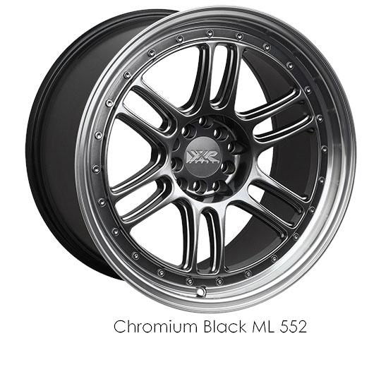 XXR 552 Chromium Black Wheels for 1992-2000 LEXUS SC400 - 18x8.5 36 mm - 18" - (2000 1999 1998 1997 1996 1995 1994 1993 1992)