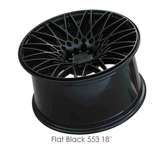 XXR 553 Flat Black Wheels for 2002-2008 NISSAN 350Z - 17x8.25 22 mm - 17" - (2008 2007 2006 2005 2004 2003 2002)