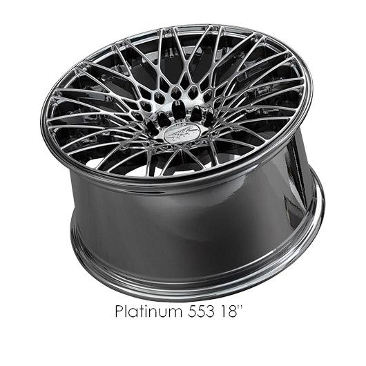 XXR 553 Platinum Wheels for 2002-2008 NISSAN 350Z - 18x8.75 22 mm - 18" - (2008 2007 2006 2005 2004 2003 2002)