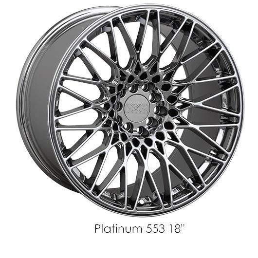 XXR 553 Platinum Wheels for 2002-2008 NISSAN 350Z - 17x8.25 22 mm - 17" - (2008 2007 2006 2005 2004 2003 2002)