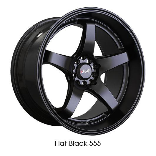 XXR 555 Flat Black Wheels for 1993-2004 DODGE INTREPID - 18x8.5 35 mm - 18" - (2004 2003 2002 2001 2000 1999 1998 1997 1996 1995 1994 1993)