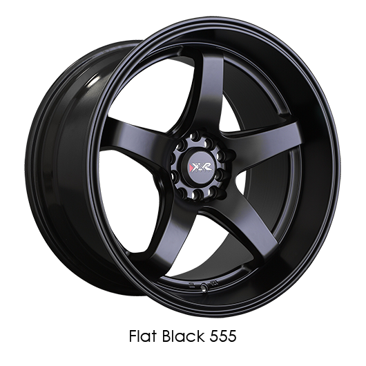 XXR 555 Flat Black Wheels for 2013-2017 LEXUS GS450H - 18x8.5 35 mm - 18" - (2017 2016 2015 2014 2013)