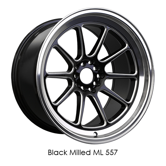 XXR 557 Black with Machined Spokes/Lip Wheels for 1991-1995 ACURA LEGEND - 17x8 35 mm - 17" - (1995 1994 1993 1992 1991)