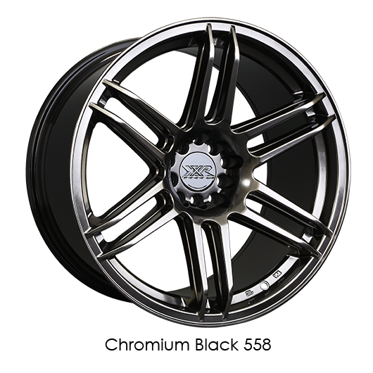 XXR 558 Chrominum Black Wheels for 2017-2018 HYUNDAI IONIQ - 18x8.75 36 mm - 18" - (2018 2017)