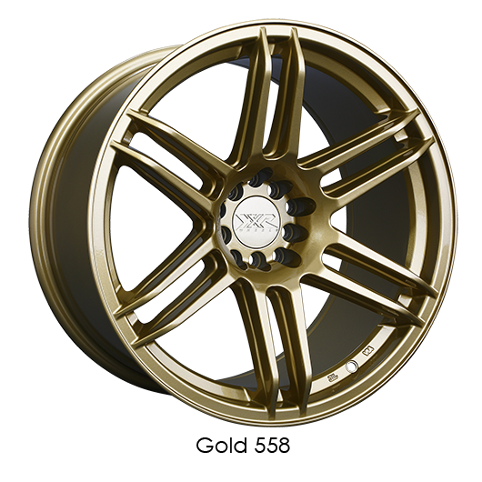 XXR 558 Gold Wheels for 1994-1998 FORD MUSTANG - 18x8.75 19 mm - 18" - (1998 1997 1996 1995 1994)