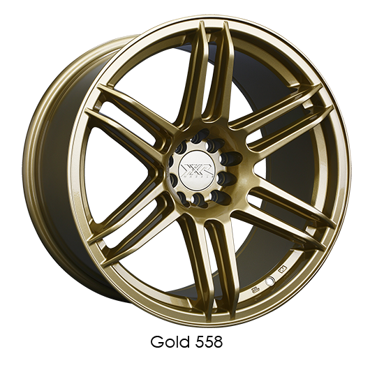 XXR 558 Gold Wheels for 2016-2018 HYUNDAI VELOSTER - 18x8.75 36 mm - 18" - (2018 2017 2016)
