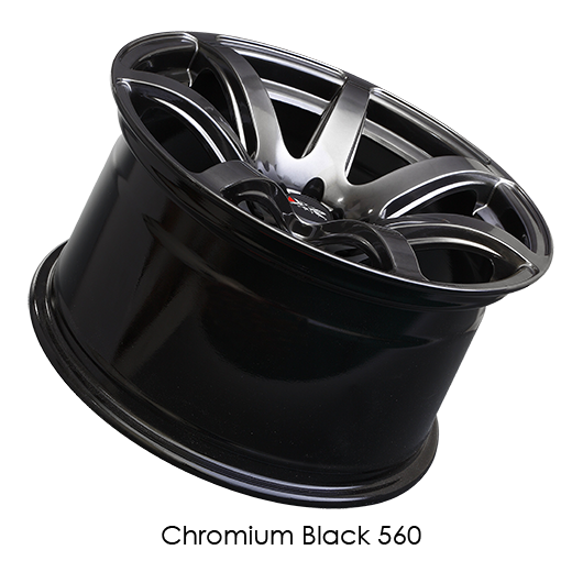 XXR 560 Chromium Black Wheels for 1994-2001 CHRYSLER LHS - 18x8.5 35 mm - 18" - (2001 2000 1999 1998 1997 1996 1995 1994)