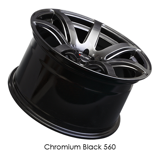 XXR 560 Chromium Black Wheels for 2003-2012 LINCOLN TOWN CAR - 18x8.5 35 mm - 18" - (2012 2011 2010 2009 2008 2007 2006 2005 2004 2003)