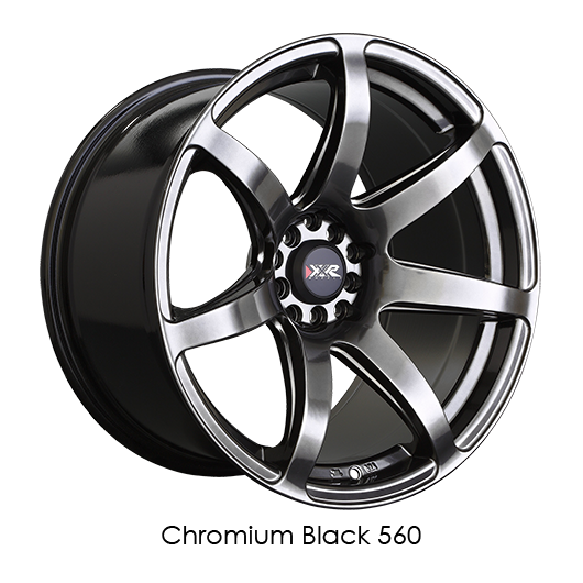 XXR 560 Chromium Black Wheels for 2006-2014 LEXUS IS350 [RWD Only] - 18x8.5 35 mm - 18" - (2014 2013 2012 2011 2010 2009 2008 2007 2006)