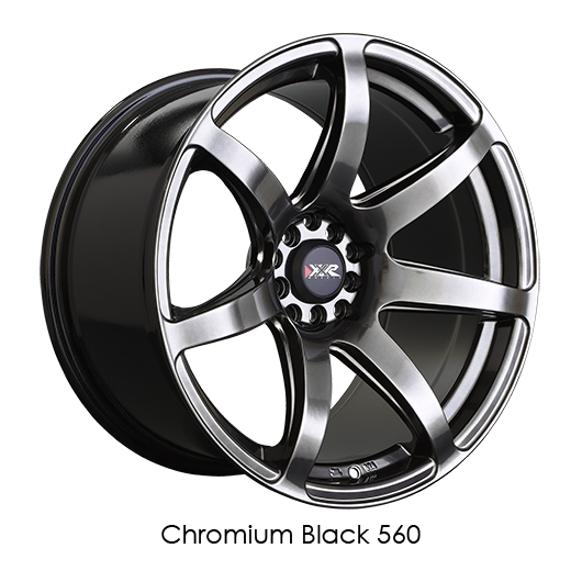 XXR 560 Chromium Black Wheels for 2005-2014 FORD MUSTANG V6, GT - 18x8.5 35 mm - 18" - (2014 2013 2012 2011 2010 2009 2008 2007 2006 2005)