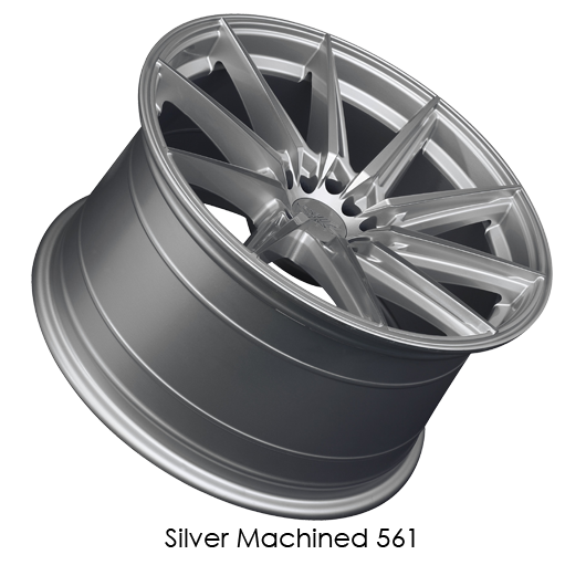 XXR 561 Silver with Machined Face Wheels for 1991-1996 DODGE STEALTH - 18x8.5 35 mm - 18" - (1996 1995 1994 1993 1992 1991)