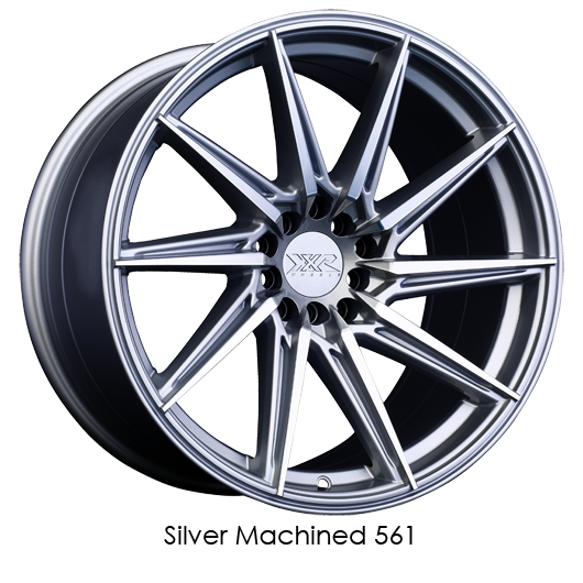 XXR 561 Silver with Machined Face Wheels for 2007-2012 DODGE CALIBER - 18x8.5 35 mm - 18" - (2012 2011 2010 2009 2008 2007)