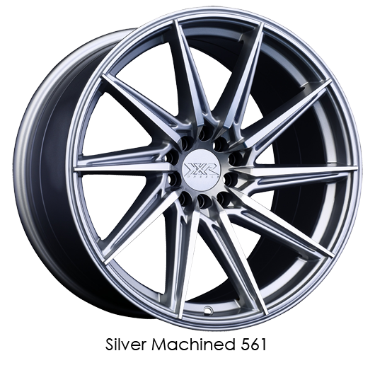 XXR 561 Silver with Machined Face Wheels for 2002-2008 NISSAN 350Z - 18x8.5 20 mm - 18" - (2008 2007 2006 2005 2004 2003 2002)