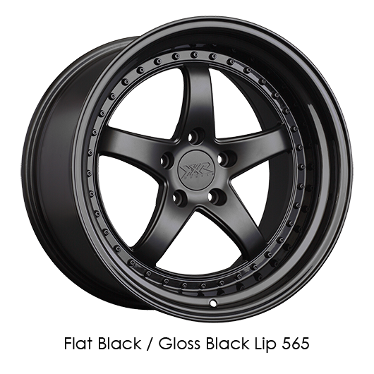 XXR 565 Flat Black with Gloss Black Lip Wheels for 2007-2018 LINCOLN MKX - 20x9 35 mm - 20" - (2018 2017 2016 2015 2014 2013 2012 2011 2010 2009 2008 2007)