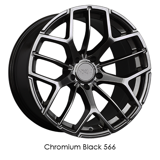 XXR 566 Chrominum Black Wheels for 2001-2006 ACURA MDX - 18x8.5 35 mm - 18" - (2006 2005 2004 2003 2002 2001)