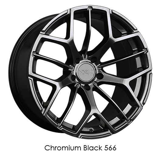 XXR 566 Chrominum Black Wheels for 2017-2018 HONDA CIVIC Si - 18x8.5 35 mm - 18" - (2018 2017)