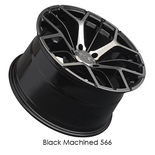 XXR 566 Black with Machined Face Wheels for 1992-2000 LEXUS SC300 - 18x8.5 35 mm - 18" - (2000 1999 1998 1997 1996 1995 1994 1993 1992)