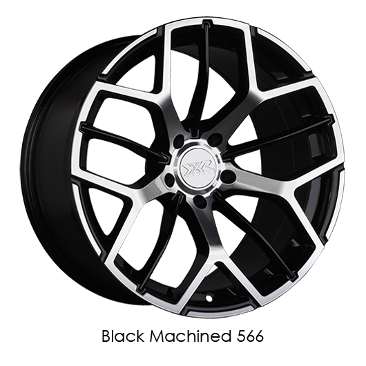 XXR 566 Black with Machined Face Wheels for 2002-2007 TOYOTA HIGHLANDER - 18x8.5 35 mm - 18" - (2007 2006 2005 2004 2003 2002)