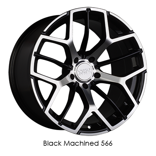 XXR 566 Black with Machined Face Wheels for 2003-2008 INFINITI FX35, FX45 - 18x8.5 35 mm - 18" - (2008 2007 2006 2005 2004 2003)