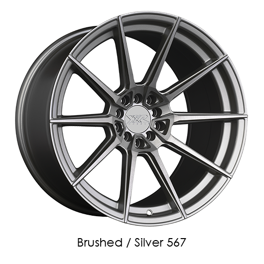 XXR 567 Brushed Silver Wheels for 1989-1997 FORD THUNDERBIRD - 18x8.5 35 mm - 18" - (1997 1996 1995 1994 1993 1992 1991 1990 1989)