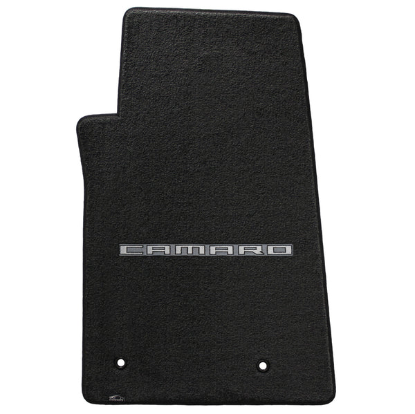 Lloyd Mat's Chevrolet CAMARO 2010-2015 Front Floor Mats EBONY ULTIMAT CAMARO LOGO - 600001 - (2015 2014 2013 2012 2011 2010)