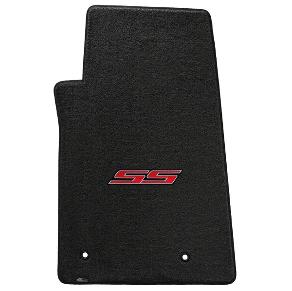 Lloyd Mat's Chevrolet CAMARO 2010-2015 Front Floor Mats EBONY ULTIMAT SS LOGO - 600002 - (2015 2014 2013 2012 2011 2010)