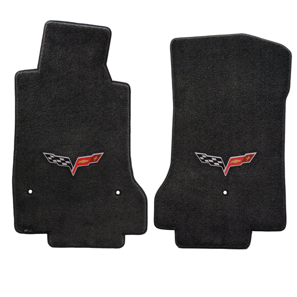 Lloyd Mat's Chevrolet CORVETTE 2013.5 Front Floor Mats EBONY ULTIMAT C6 LOGO - 600010 - (2013)