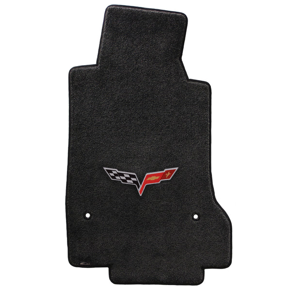 Lloyd Mat's Chevrolet CORVETTE 2013.5 Front Floor Mats EBONY ULTIMAT C6 LOGO - 600010 - (2013)