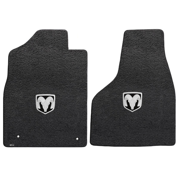 Lloyd Mat's Ram RAM 1500 STD PICKUP 2012.5-2016 Front Floor Mats DARK SLATE ULTIMAT SILVER RAM LOGO - 600058 - (2016 2015 2014 2013 2012)