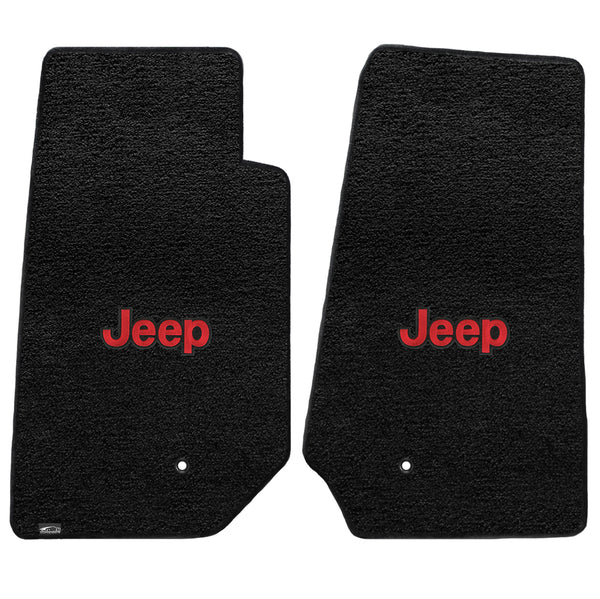 Lloyd Mat's Jeep WRANGLER 2007-2013 Front Floor Mats BLACK ULTIMAT RED JEEP LOGO - 600062 - (2013 2012 2011 2010 2009 2008 2007)